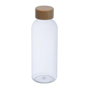 PET Trinkflasche mit Bambusdeckel, 600 ml