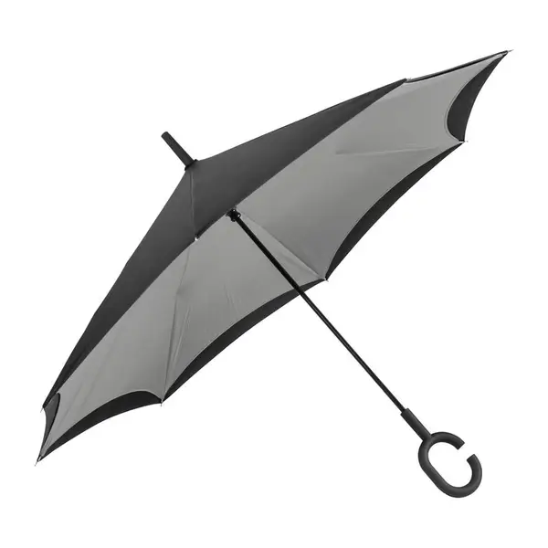 Umklappbarer Regenschirm aus 190T Pongee mit Griff