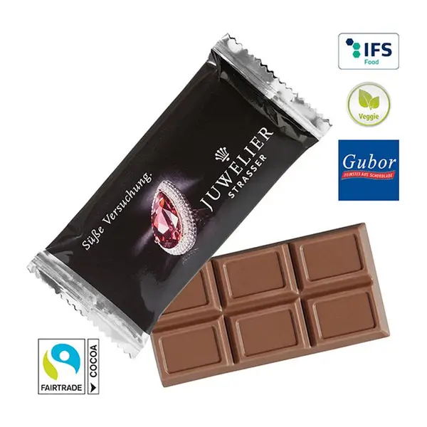 MAXI-Schokoladen-Täfelchen in konventioneller Foli